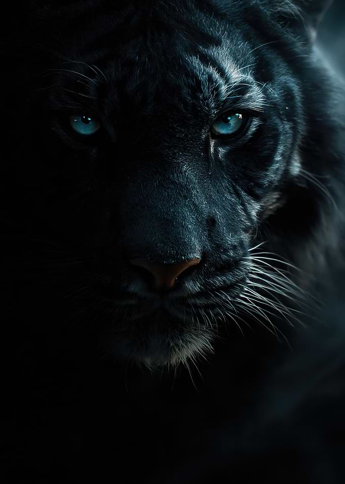 Black Panther with Blue Eyes