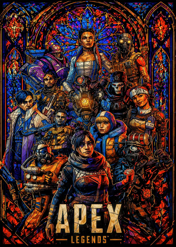Apex Legends Stained Glass Poster
