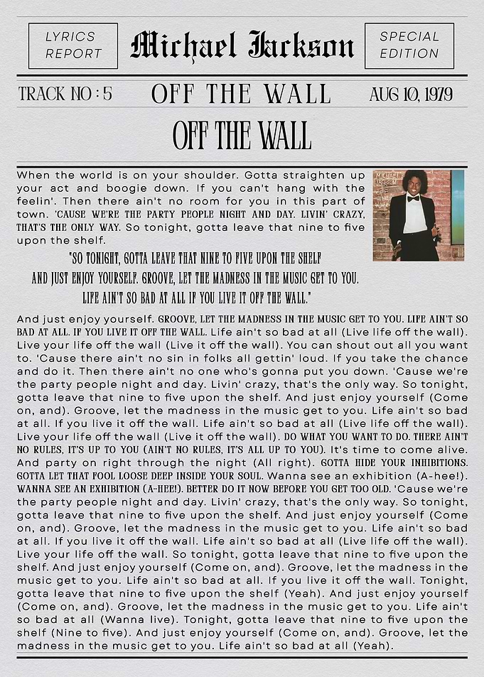 Michael Jackson Off The Wall