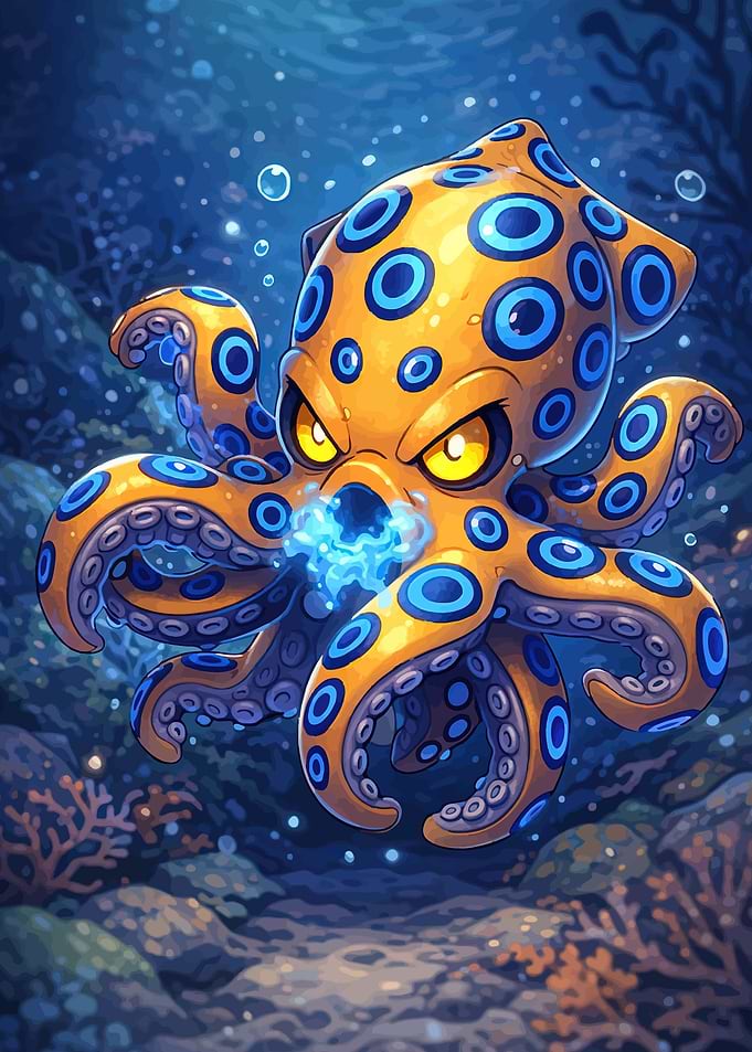 Angry Blue-Ringed Octopus
