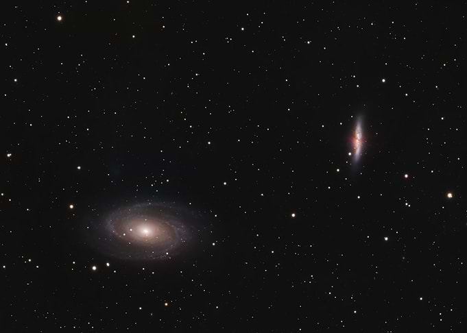 Two Galaxies in Deep Space