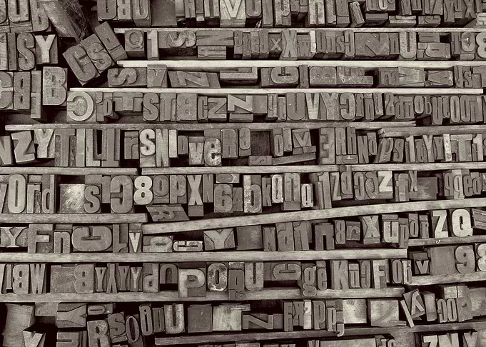 Vintage Letterpress Printing Blocks