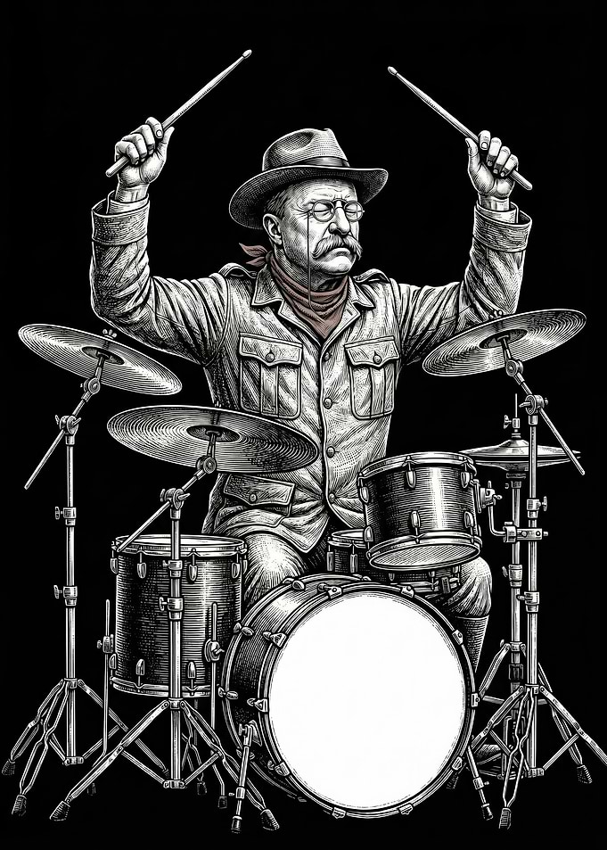 Theodore Roosevelt Drumming