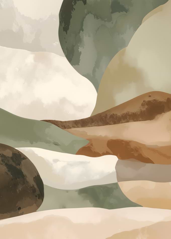 Abstract Landscape with Earth Tones