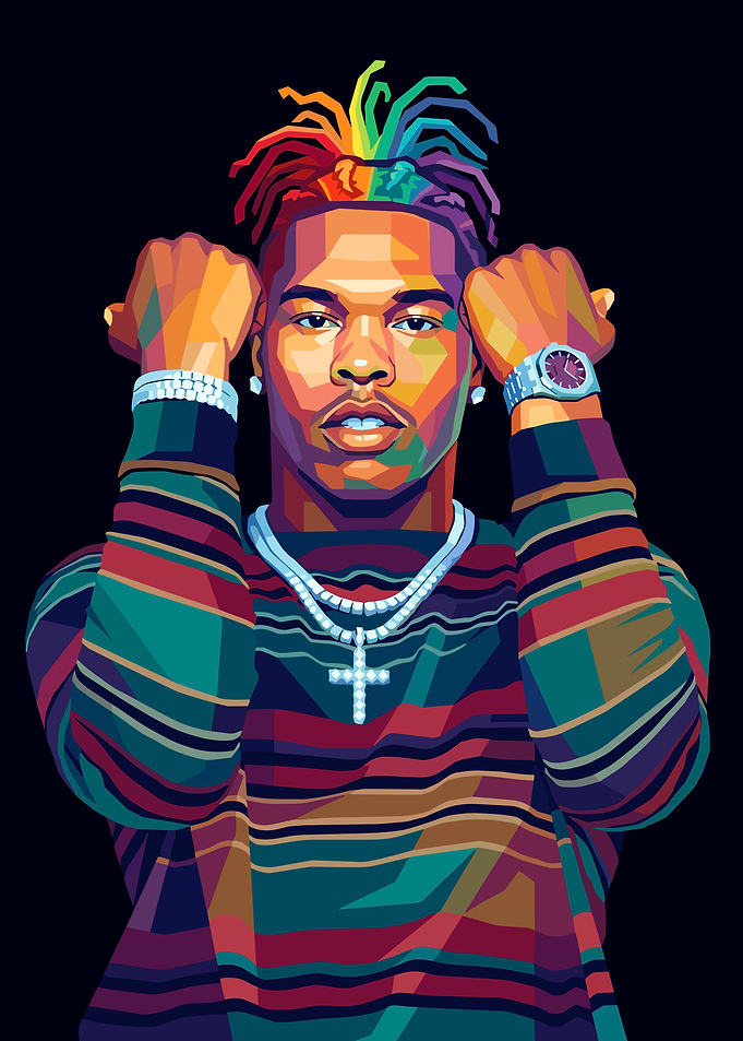 Lil Baby Pop Art Portrait