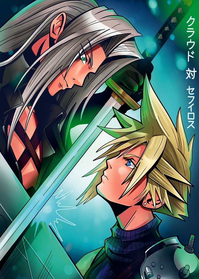 Cloud vs. Sephiroth Confrontation