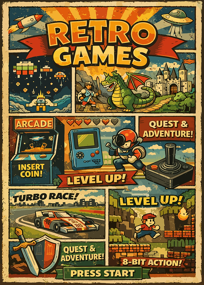 Retro Gaming Poster