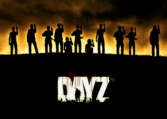 DayZ Game Logo with Silhouettes