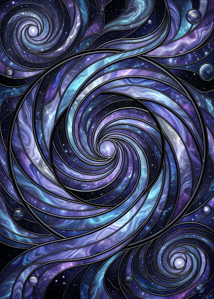 Cosmic Swirl Stained Glass