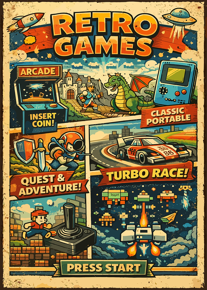 Retro Video Game Poster