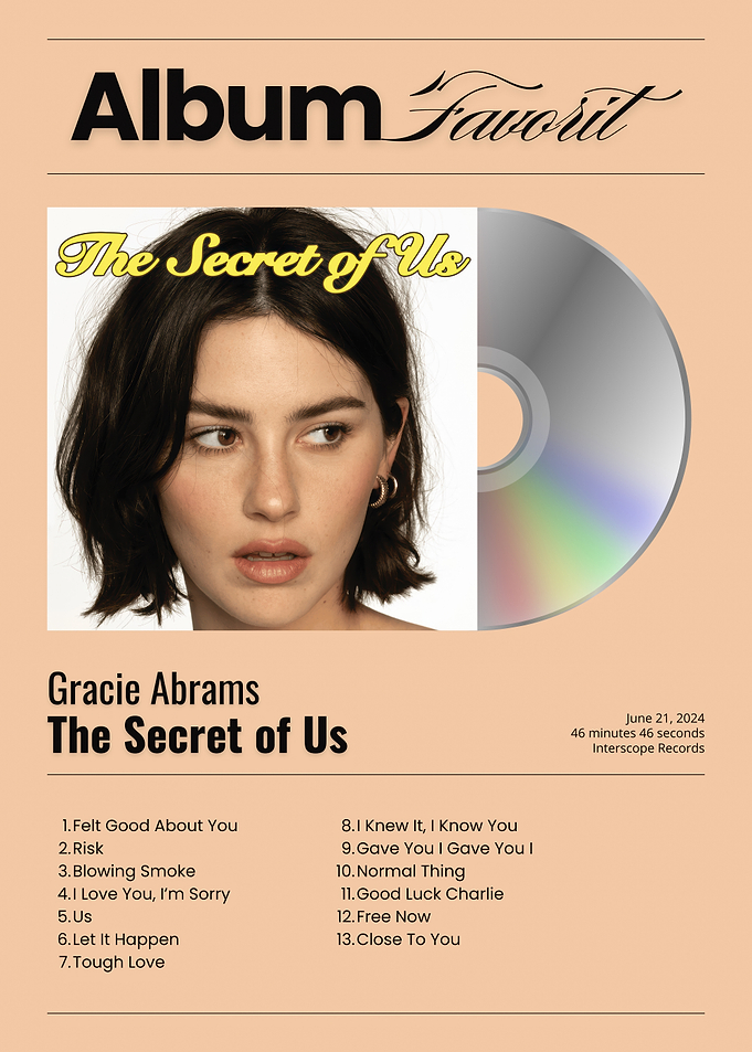 Gracie Abrams The Secret of Us Album Cover
