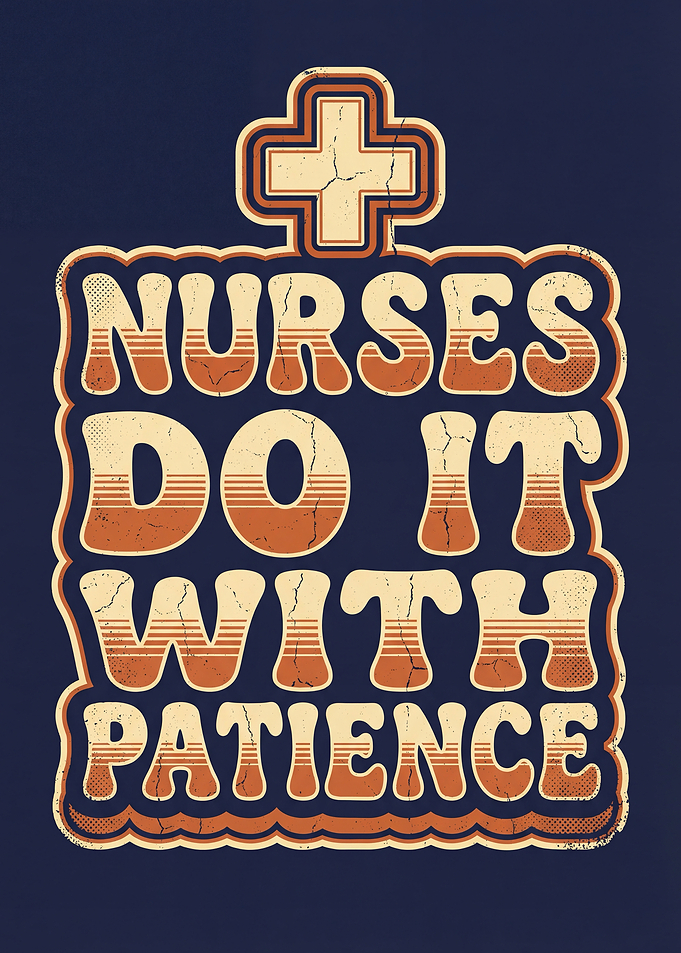Nurses Do It With Patience Retro Design