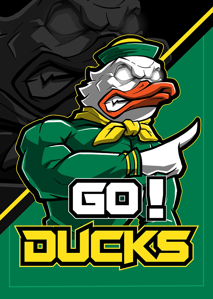 Go Ducks Cartoon Mascot