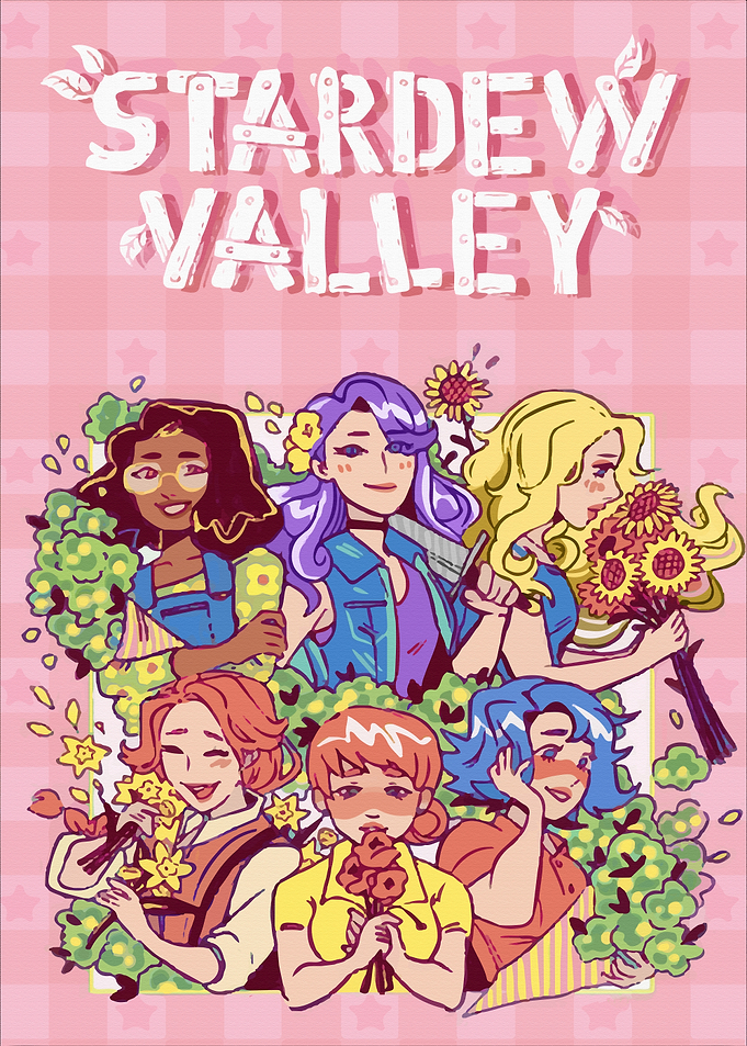 Stardew Valley Girls with Flowers