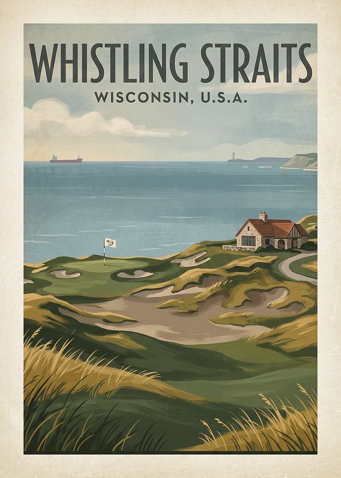 Whistling Straits Golf Poster