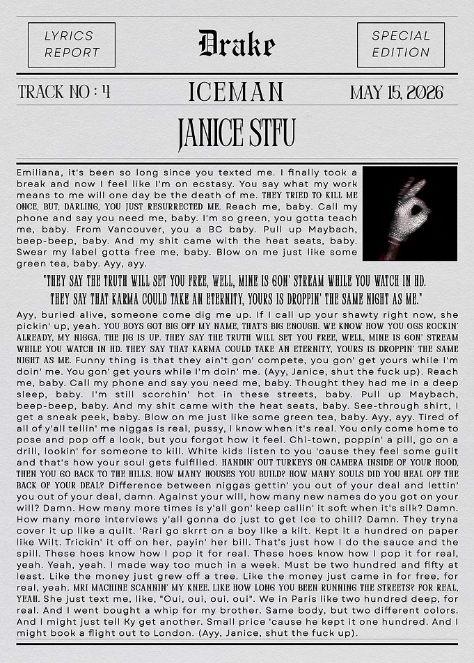 Drake Janice Stfu