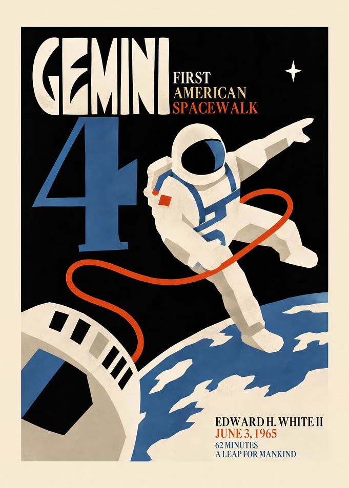 Gemini 4 Spacewalk Poster