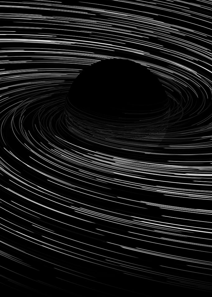 Black Hole Swirling Stars