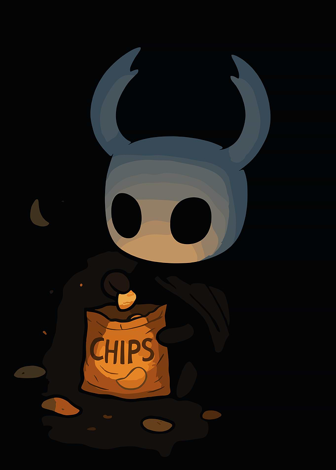 The Knight Eating Chips