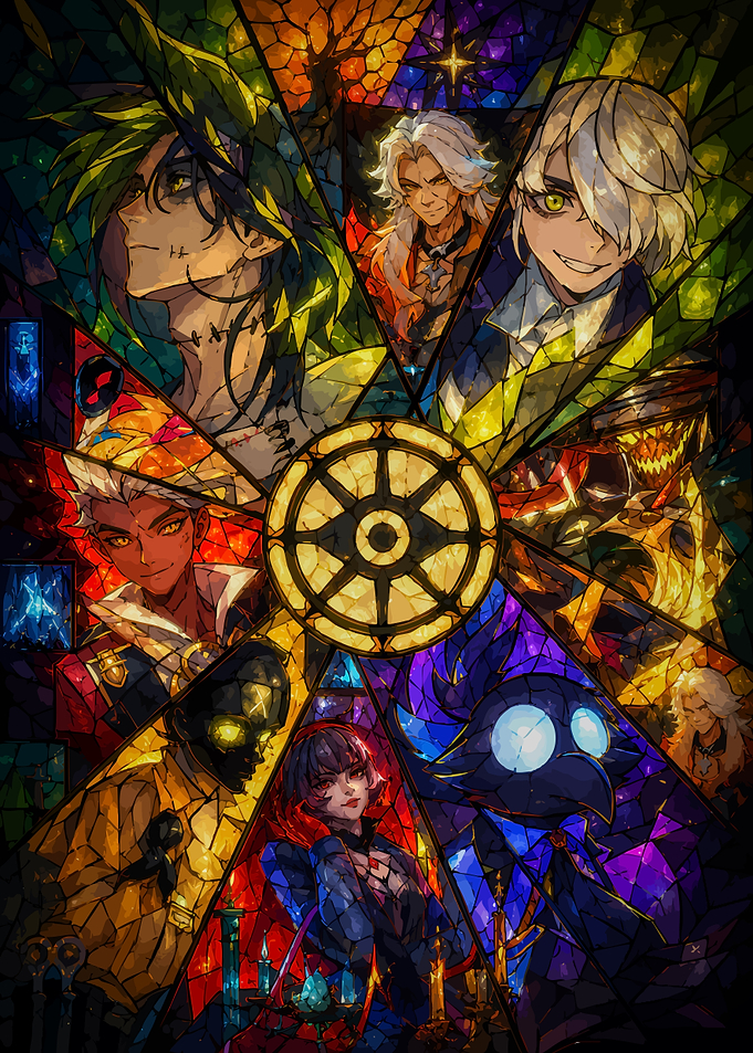 Anime Stained Glass Characters