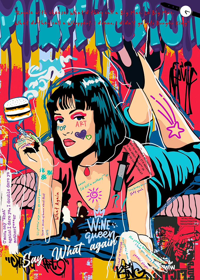 Pop Art Pulp Fiction Inspired Woman