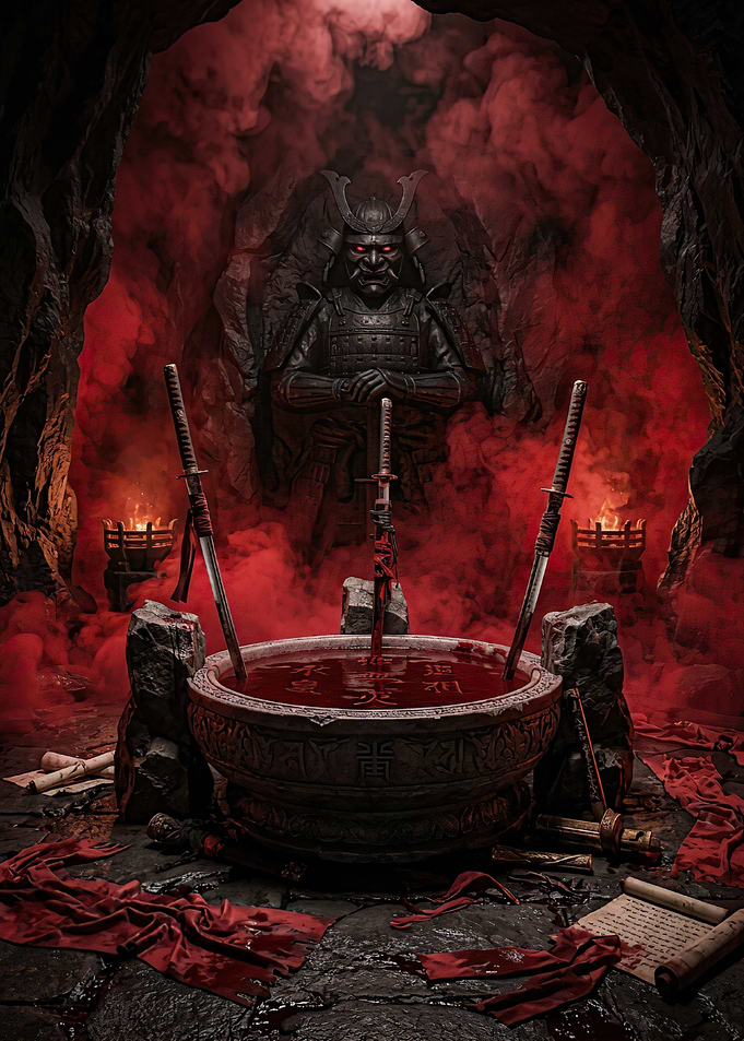 Samurai Ritual in a Cave