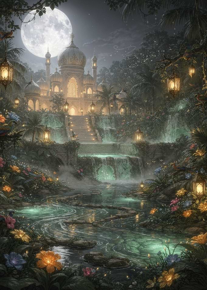 Enchanted Palace Waterfall Garden