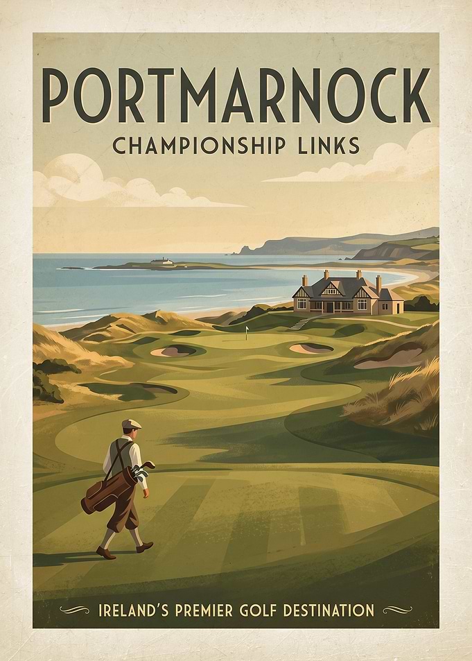 Portmarnock Championship Links Golf Poster