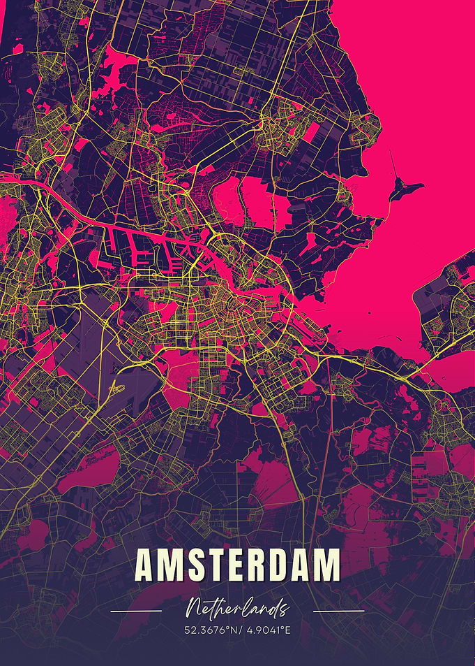 Amsterdam Map Art
