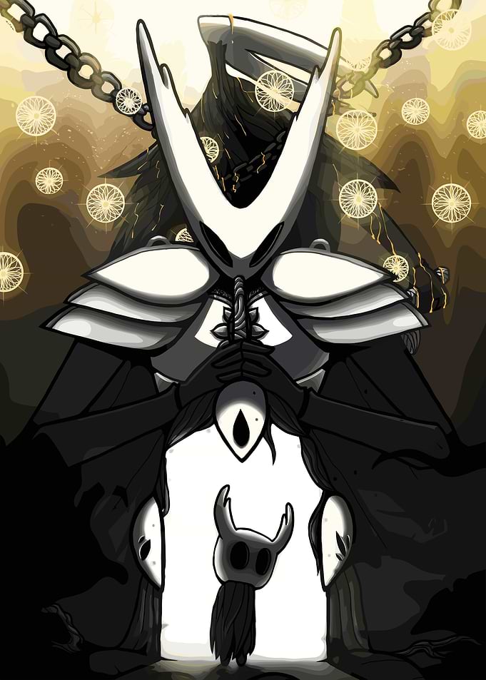 Hollow Knight Characters in Dramatic Scene