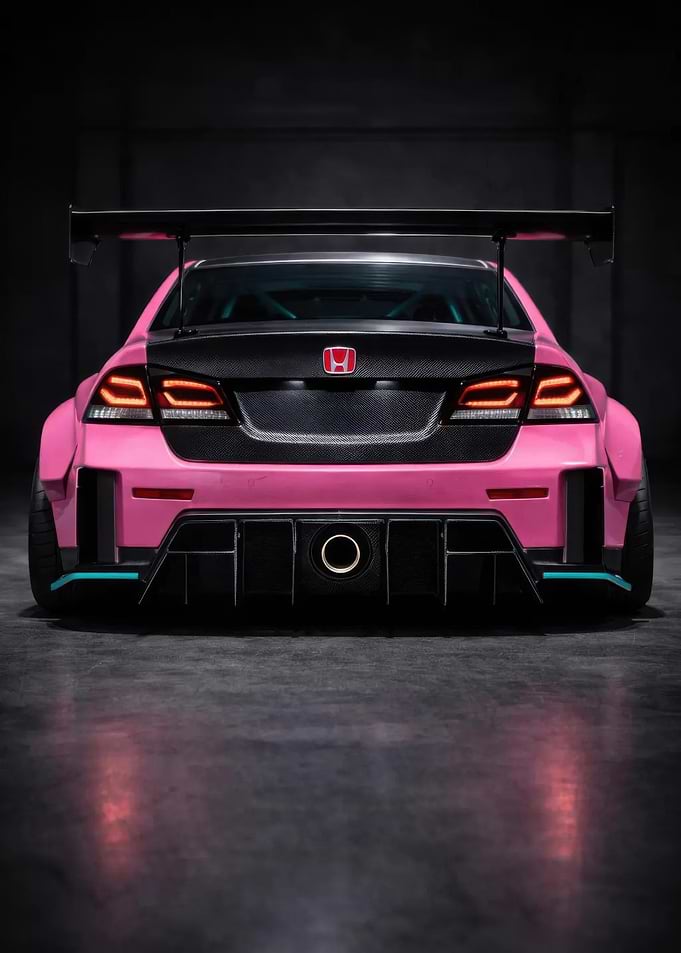 Custom Pink Honda Civic Type R