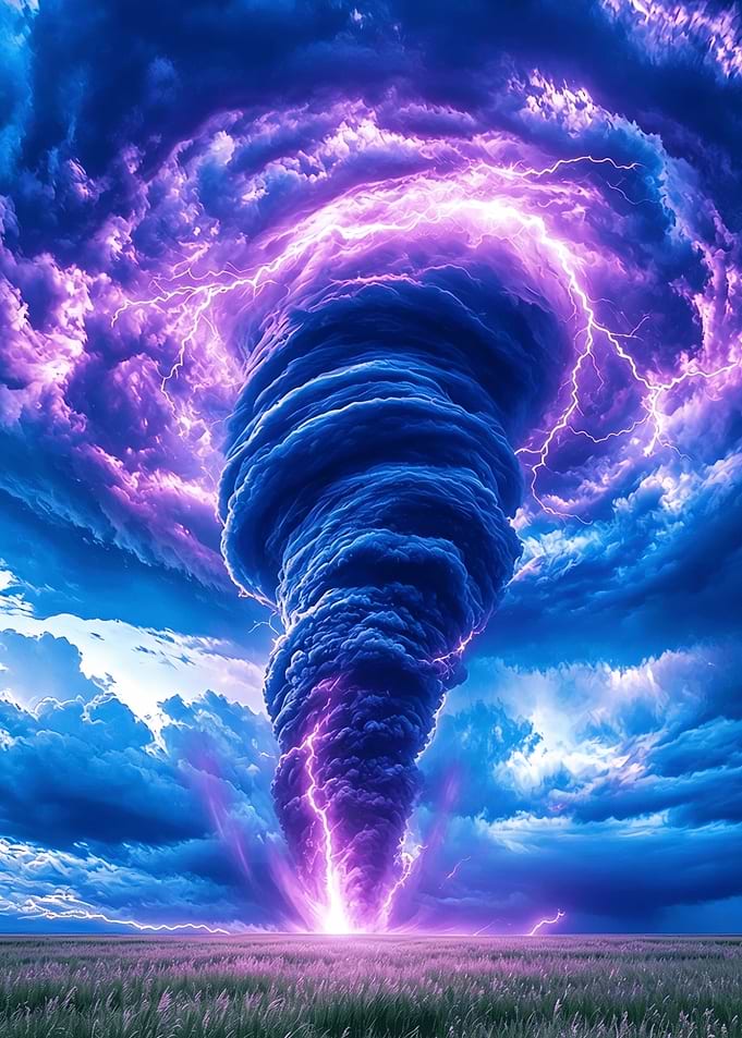 Electric Tornado Over Field