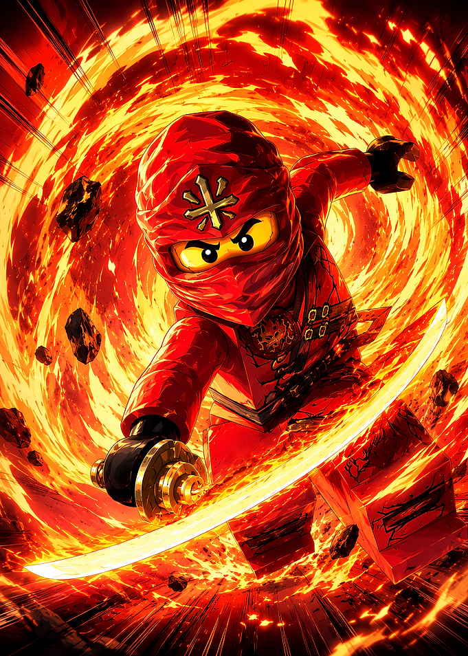 Kai in a Fire Vortex