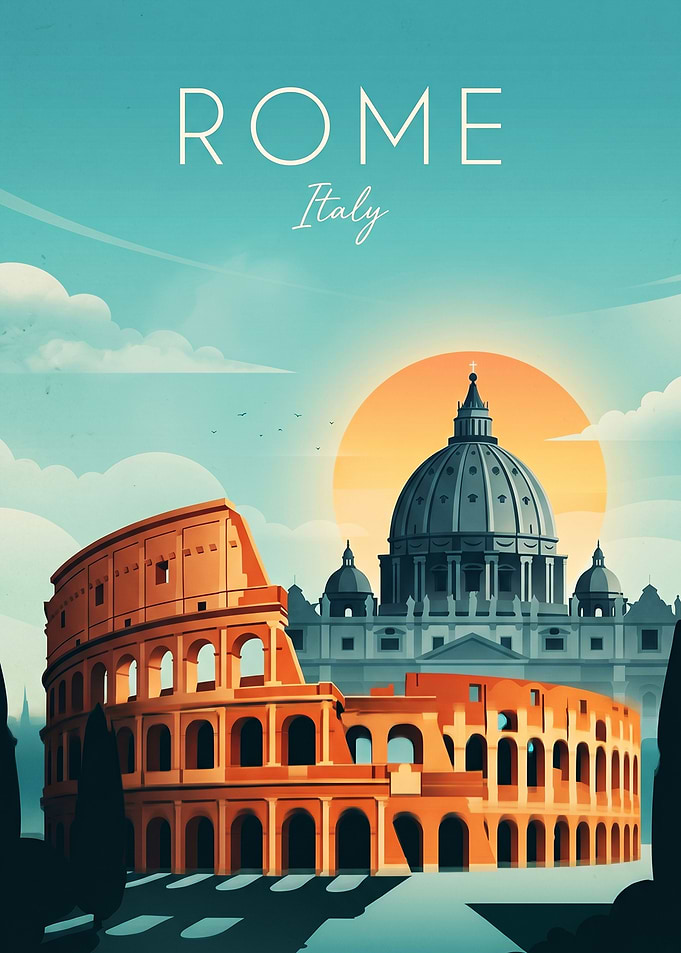 Rome Travel Poster