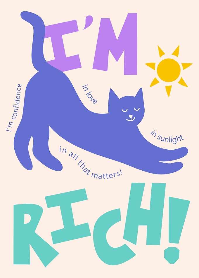 Cat I'm Rich Text Art
