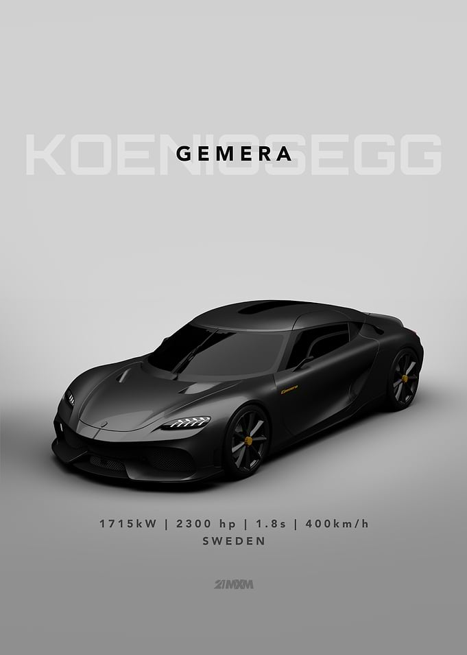 Koenigsegg Gemera Supercar - Minimalism in white