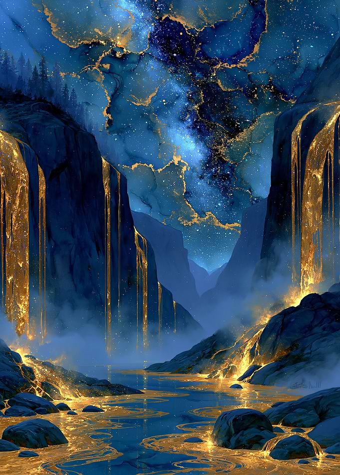 Cosmic Waterfall Landscape