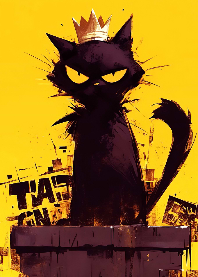 King Cat Graffiti Art