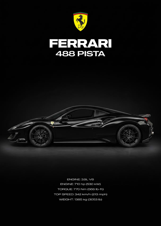 Ferrari 488 Pista Black