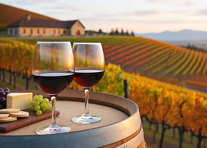 Wine Tasting at a Vineyard
