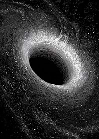 Black Hole Swirling Galaxy