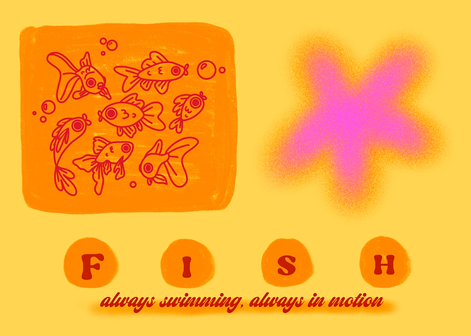 Cute Fish Illustration with Text
