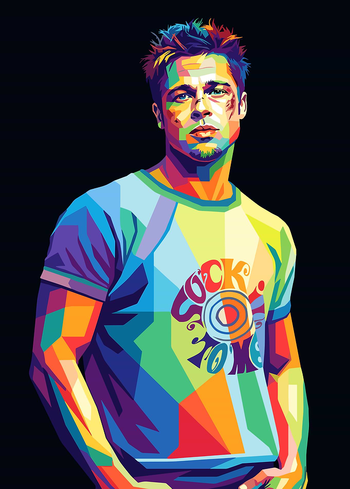 Brad Pitt WPAP Portrait