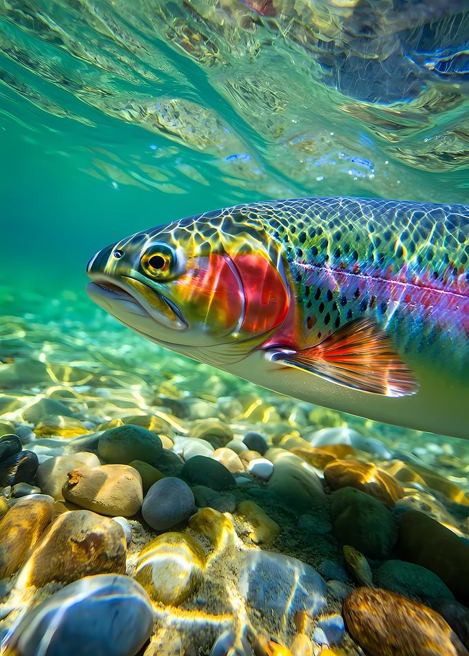 Rainbow Trout Underwater