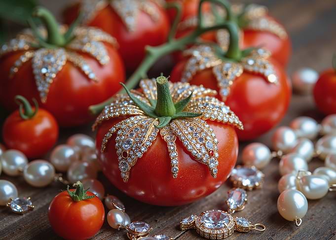Jeweled Tomatoes and Pearls