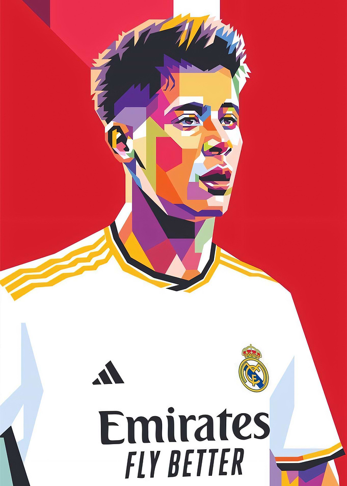 Football Player in Pop Art Style