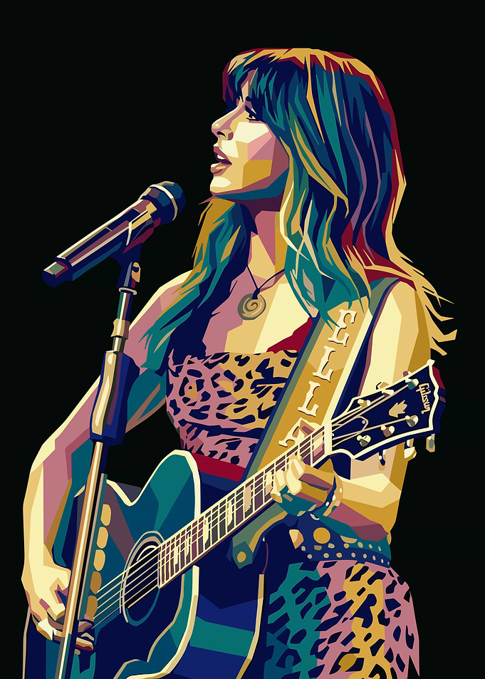Ella Langley singing and playing guitar