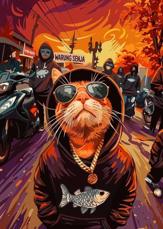 Cool Cat in a Hoodie