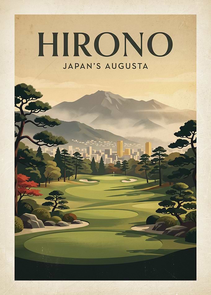 Hirono Golf Course Vintage Poster