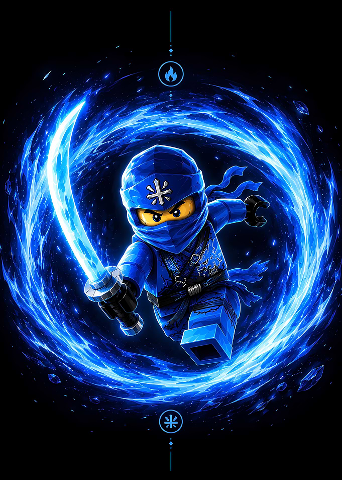 Blue Ninja with Energy Sword